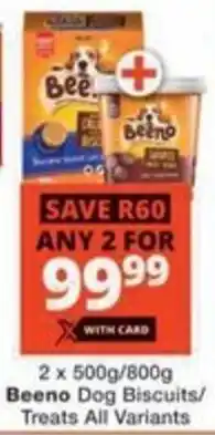 Checkers Hyper Beeno Dog Biscuits/ Treats All Variants offer
