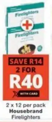 Checkers Hyper Housebrand Firelighters offer