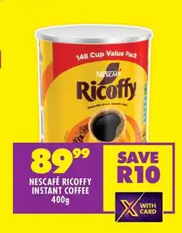 Shoprite NESCAFÉ RICOFFY INSTANT COFFEE 400g offer