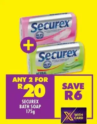 Shoprite SECUREX BATH SOAP 175g offer