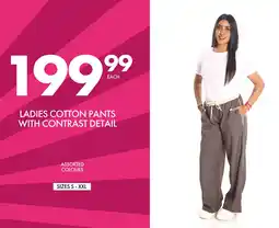 Save Hyper Ladies Cotton Pants With Contrast Detail offer