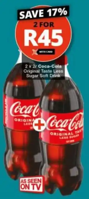Checkers Coca-Cola Original Taste Less Sugar Soft Drink offer