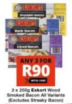 Checkers Eskort Wood Smoked Bacon All Variants offer