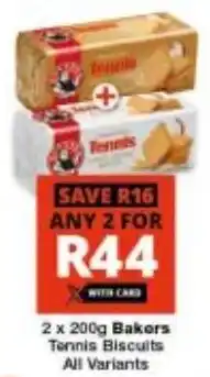 Checkers Bakers Tennis Biscuits All Variants offer