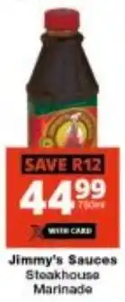 Checkers Jimmy's Sauces Steakhouse Marinade offer