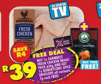 Farmbest fresh chicken braai pack