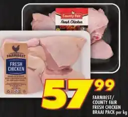 Shoprite Farmbest/ county fair fresh chicken braai pack offer