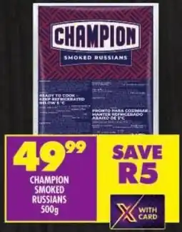 Shoprite Champion smoked russians offer