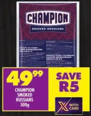 Shoprite Champion smoked russians offer