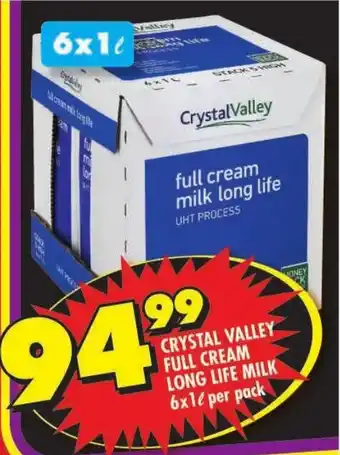 Shoprite Crystal valley full cream long life milk offer