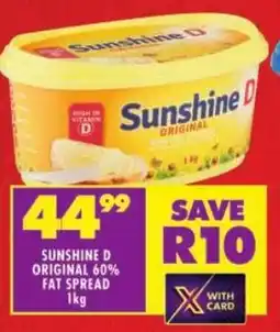 Shoprite Sunshine d original 60% fat spread offer