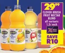 Shoprite Clover krush fruit nectar blend offer