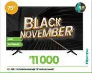 Fair Price Hisense 75 UHD 4K Smart Television 23-760 offer