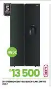 Fair Price Defy 496Ltr SxS Black Glass Fridge DFF456 20-576 offer
