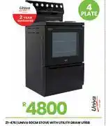 Fair Price Univa 4 Plate 60cm Stove With Utility Draw U116B 21-476 offer