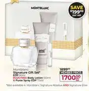Dis-Chem Montblanc Signature Gift Set (EDP 90ml Plus Free Body Lotion 100ml & Purse Spray EDP 7.5ml)-Per Set offer
