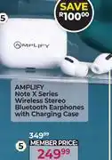Dis-Chem Amplify Note X Series Wireless Stereo Bluetooth Earphones With Charging Case offer