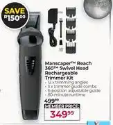 Dis-Chem Wahl Manscaper Reach 360 Swivel Head Rechargeable Trimmer Kit offer