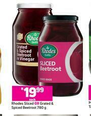 Game Rhodes Sliced Or Grated & Spiced Beetroot-780g Each offer