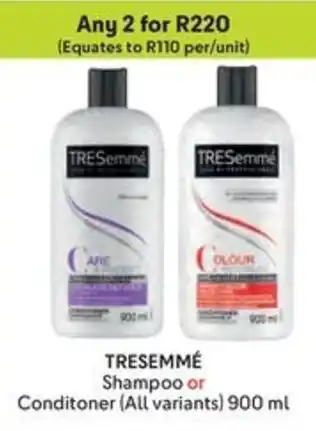 Makro TRESEMMÉ Shampoo or Conditoner offer