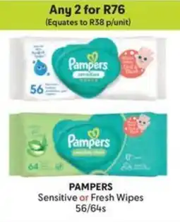 Makro PAMPERS Sensitive or Fresh Wipes offer