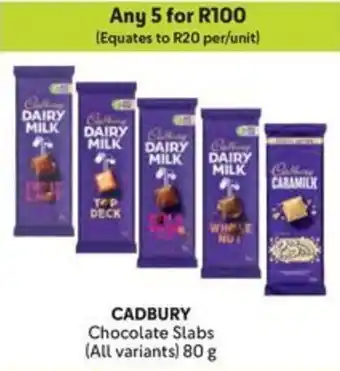 Makro CADBURY Chocolate Slabs offer