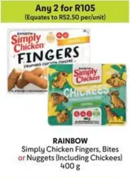 Makro RAINBOW Simply Chicken Fingers, Bites or Nuggets offer