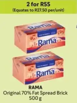 Makro RAMA Original 70% Fat Spread Brick offer