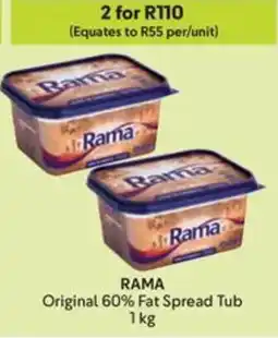 Makro RAMA Original 60% Fat Spread Tub offer