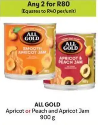 Makro ALL GOLD Apricot or Peach and Apricot Jam offer
