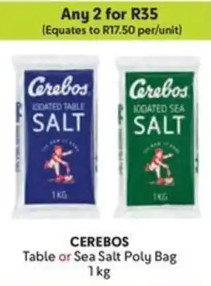 Makro CEREBOS Table or Sea Salt Poly Bag offer