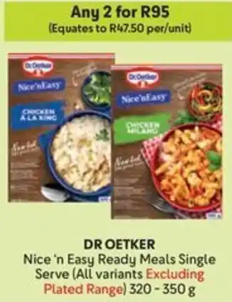 Makro DR OETKER Nice 'n Easy Ready Meals Single Serve offer