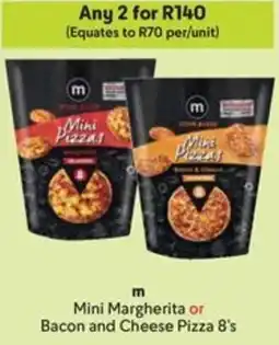 Makro m Mini Margherita or Bacon and Cheese Pizza offer
