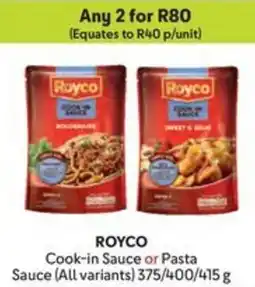Makro ROYCO Cook-in Sauce or Pasta Sauce offer