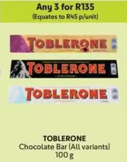 Makro TOBLERONE Chocolate Bar offer