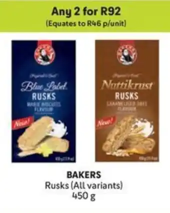 Makro BAKERS Rusks offer