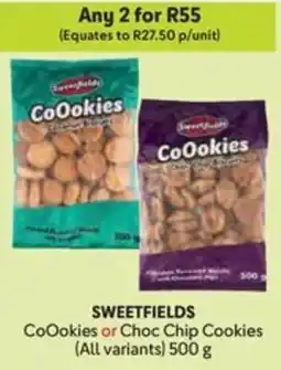 Makro SWEETFIELDS CoOokies or Choc Chip Cookies offer