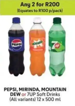 Makro PEPSI, MIRINDA, MOUNTAIN DEW or 7UP Soft Drinks offer