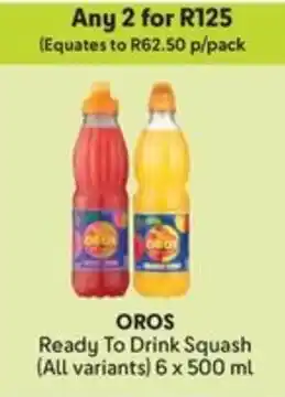 Makro OROS Ready To Drink Squash offer