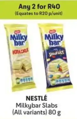 Makro NESTLÉ Milkybar Slabs offer