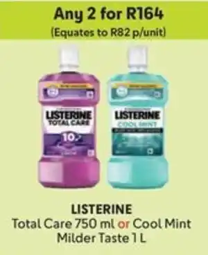 Makro LISTERINE Total Care or Cool Mint Milder Taste offer