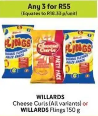 Makro WILLARDS Cheese Curls or WILLARDS Flings offer