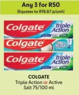 Makro COLGATE Triple Action or Active Salt offer