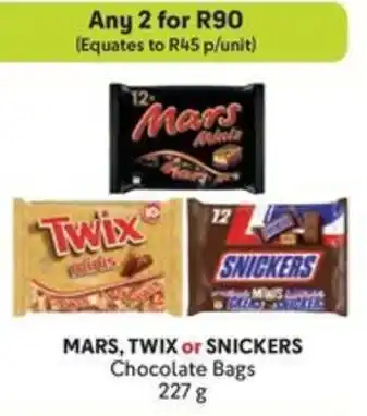 Makro MARS, TWIX or SNICKERS Chocolate Bags offer