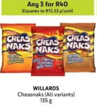 Makro WILLARDS Cheasnaks offer