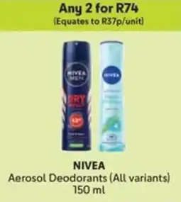 Makro NIVEA Aerosol Deodorants offer