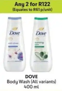 Makro DOVE Body Wash offer