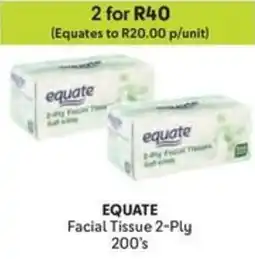 Makro EQUATE Facial Tissue 2-Ply offer