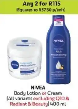 Makro NIVEA Body Lotion or Cream offer