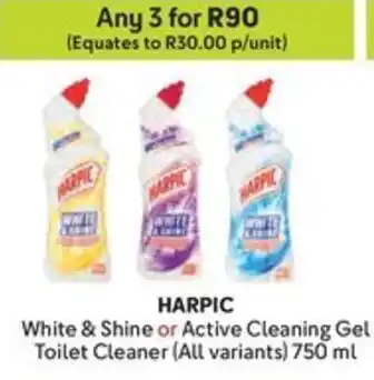 Makro HARPIC White & Shine or Active Cleaning Gel Toilet Cleaner offer